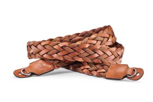 Leica Carrying Strap, flat leather cord, cognac